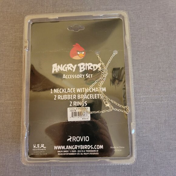 NIP Angry Birds Accessory Set Necklace Bracelets Rings Girls Jewelry Gift Set - Picture 2 of 3